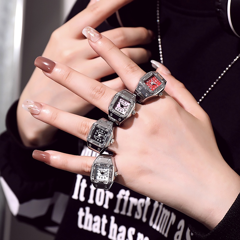 Đồng hồ đeo tay co giãn phong cách hip hop Hàn Quốc