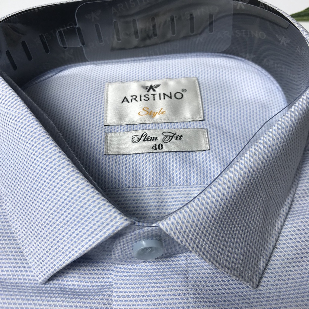Áo sơ mi dài tay nam Aristino  from ôm tà lượn không túi ALS60508