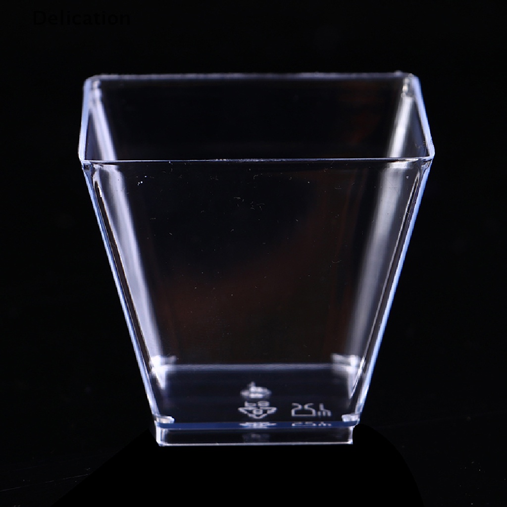 Set 25 Cốc Đựng Kem / Món Tráng Miệng Bằng Nhựa Dùng Một Lần Thể Tích 60ML