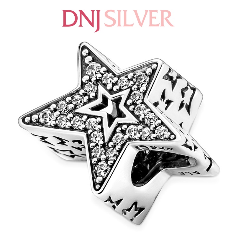 [Hàng cao cấp] Charm bạc 925 cao cấp, hàng chuẩn bạc - Charm Sparkling Asymmetric Star thích hợp để mix vòng tay charm