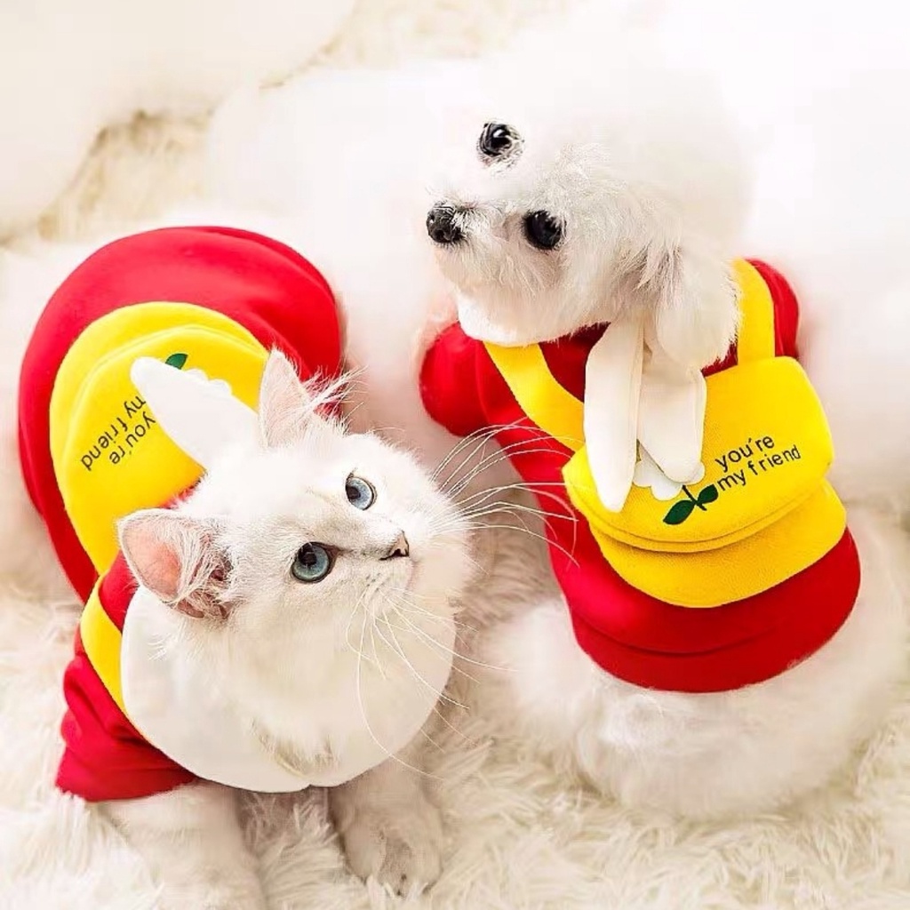 Quần áo cho chó, quần áo cho mèo, áo cho thú cưng nỉ 500 gram đến 10 kg QACM09