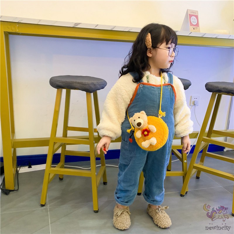 Túi đeo vai thiết kế gấu hoạt hình đáng yêu thời trang Hàn Quốc cho bé