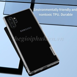 Ốp lưng silicon dẻo trong suốt Samsung Galaxy Note 10 Plus chính hãng Nillkin Nature