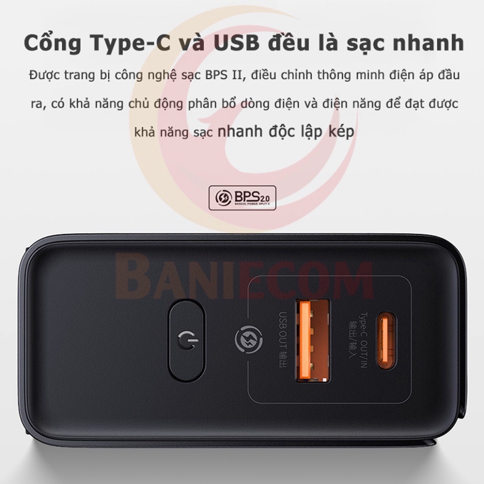 Bộ sạc có dây Baseus GaN3 Pro 87W cáp sạc 100W kiêm pin sạc dự phòng 10000mAh - 12 tháng BH