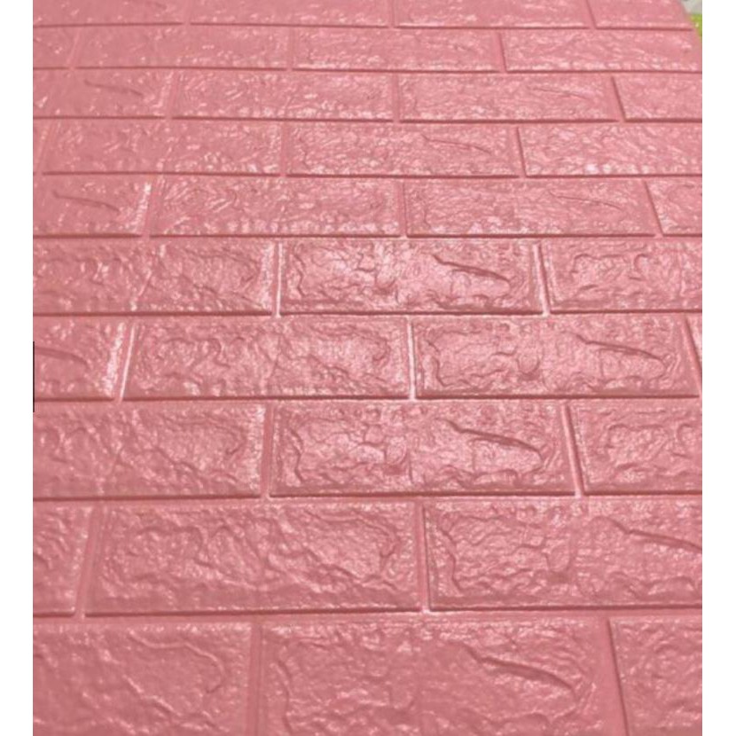 (Freeship 50k) Mút xốp dán tường giả gạch dày 5mm màu hồng tại TpHCM