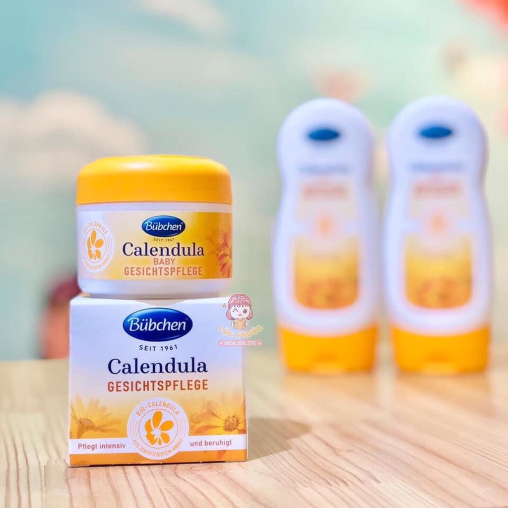 Kem dưỡng da mặt chiết xuất hữu cơ cho trẻ sơ sinh Bubchen Calendula Baby Gesichtspflege 75ml