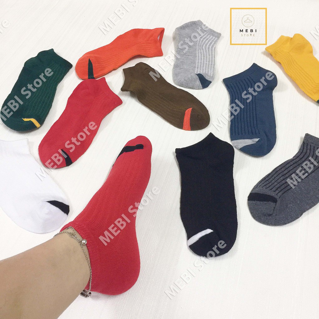 (Ảnh thật 100%) Tất nam, tất nữ - Set 5, Set 10 tất, vớ sắc màu phong cách hàn quốc
