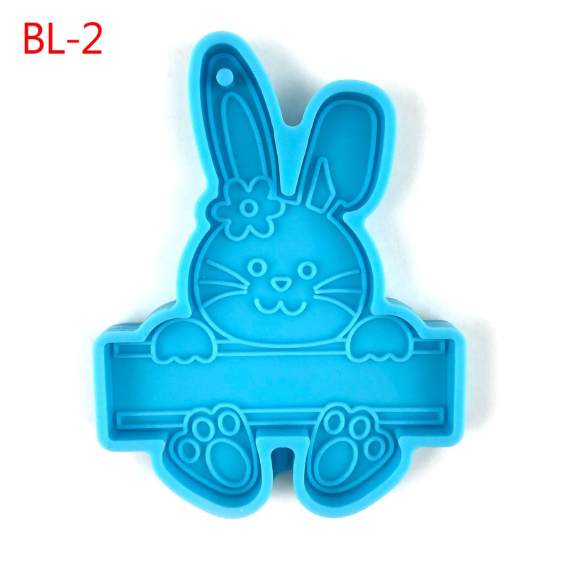 Khuôn Silicone Làm Mặt Dây Chuyền Hình Thỏ Phục Sinh DIY