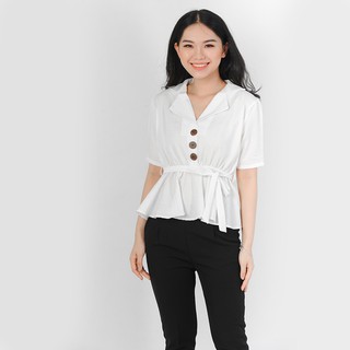 Áo peplum thời trang Eden cổ danton - ASM055