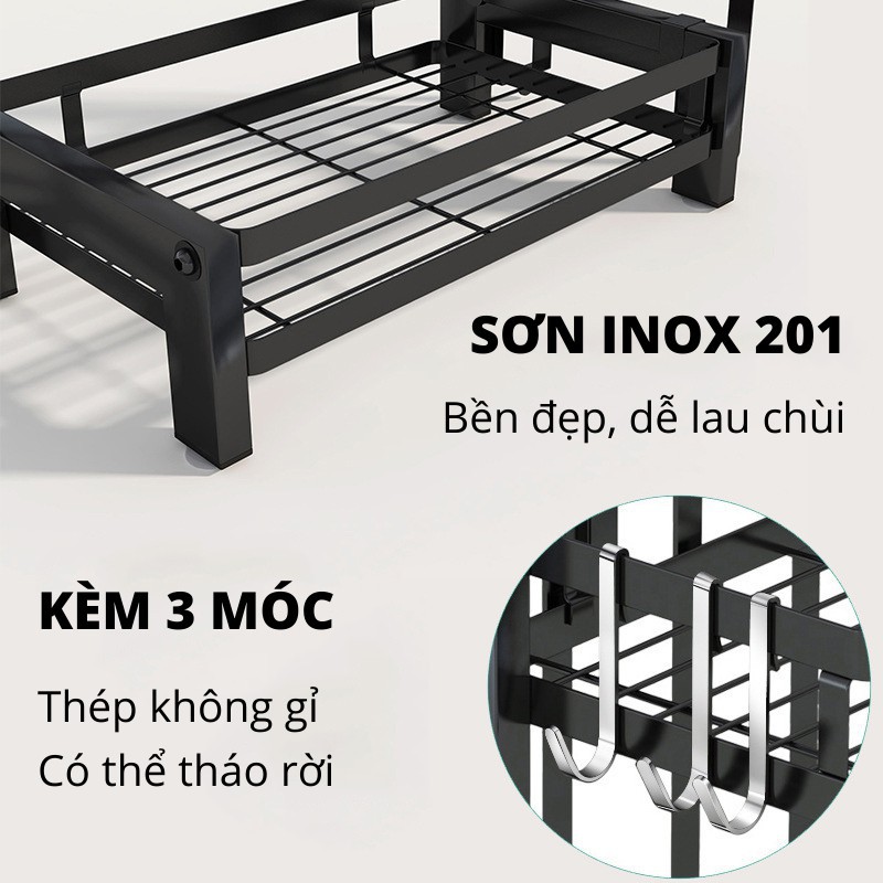 Kệ bếp đa năng nhiều tầng, kệ đựng dụng cụ, gia vị nhà bếp bằng inox sơn tĩnh điện cao cấp | BigBuy360 - bigbuy360.vn