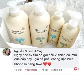 Cặp dầu gội xả Biotin trắng 1 lít
