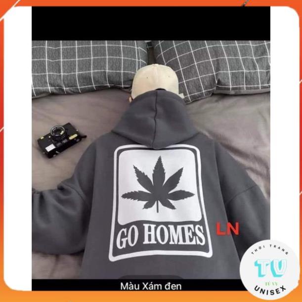 Hoodie Nam Nữ TUVYSHOP  Áo hoodie hình lá Go Home DA6