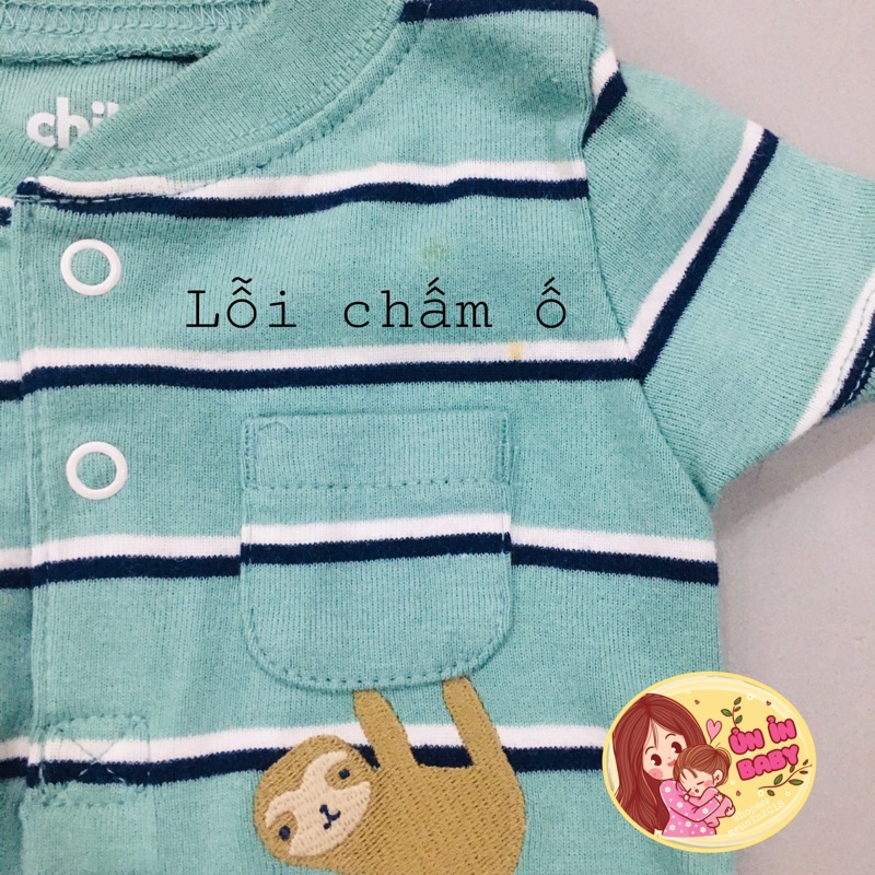 Body chip cộc tay NEW LỖI LOẠI 1 chất cotton thấm hút tốt cho bé trai bé gái (size:3-24m)