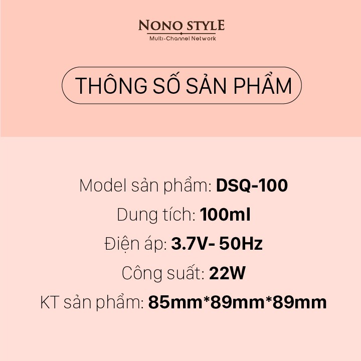 Máy xay tỏi ớt, hành, xay tiêu mini Lotor DSQ100 - Xay thực thẩm, gia vị - Nhỏ gọn, tiện lợi - BH 6 THÁNG