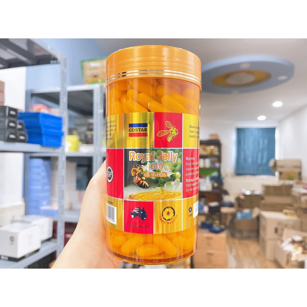 Viên Uống Sữa Ong Chúa Costar Royal Jelly 1610mg 6% 10-HDA - Hộp 365 Viên