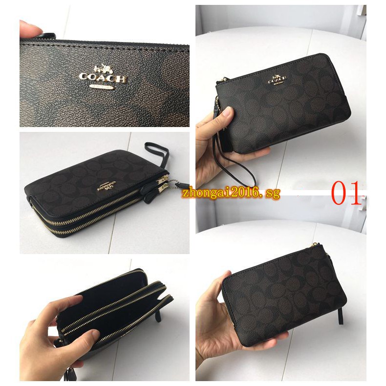 Ví nữ Coach / Ví dây kéo đôi /Ví Da Thời Trang Có Dây Kéo Cho Nữ F87591