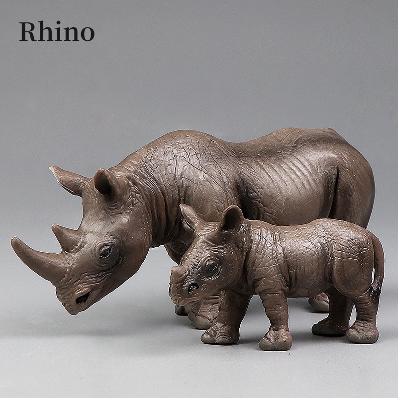 Mô Hình Tê Giác Châu Phi Đồ Chơi Cho Bé