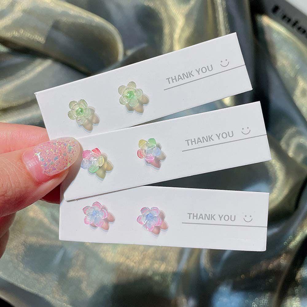 Bông Tai Nhỏ Hình Hoa Sen Bằng Nhựa Resin Phong Cách Hàn Quốc Cổ Điển Thời Trang Cho Nữ