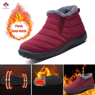 Indestructible Waterproof Snow Shoes For Women Plush Lined Thick Warm Boots with Anti thumbnail