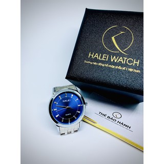 Đồng Hồ Nam HALEI WATCH Dây trắng mặt xanh, dây vàng mặt đen , dây vàng mặt trăng , Chống nước chống xước