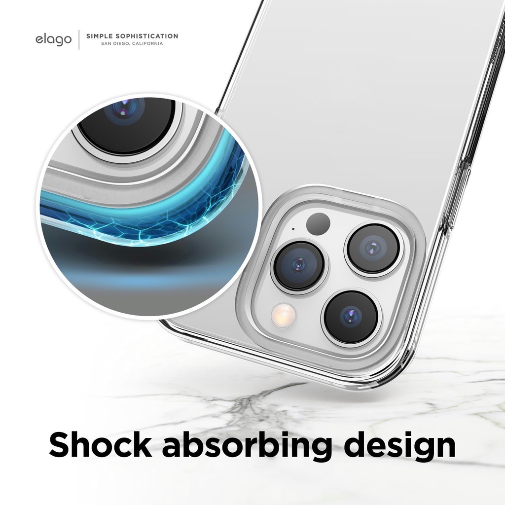 Ốp lưng Elago Hybrid Case dành cho iPhone 14/14 Plus/14 Pro/14 Pro Max- Siêu Trong Suốt Chống Ố Vàng - Hàng Chính Hãng