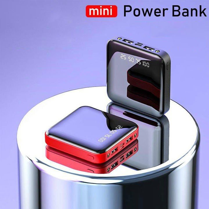Sạc dự phòng ,Pin Sạc Dự Phòng mini Kèm đèn LED nhỏ gọn tiện nghi cầm theo thích hợp dùng các dòng điện thoại