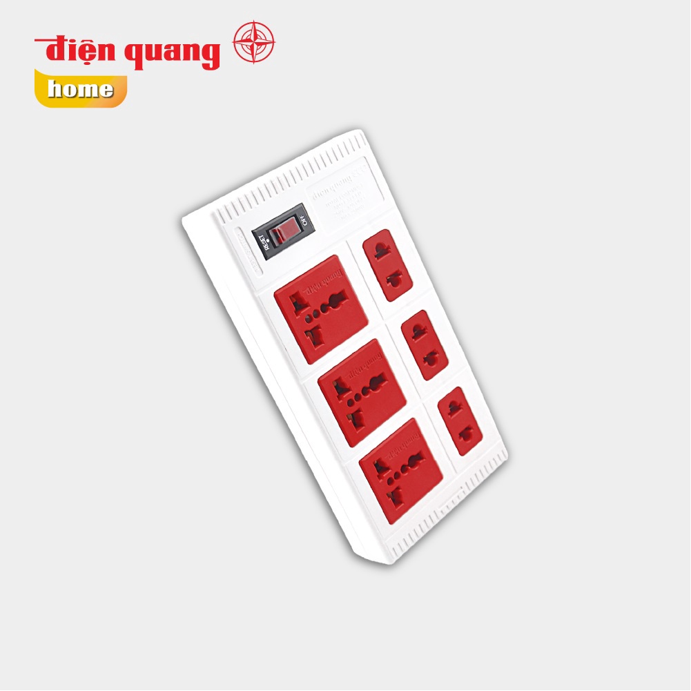 Ổ cắm Điện Quang ECO ĐQ ESK 6ECO - 6 Lỗ - Dây dài 2m/5m