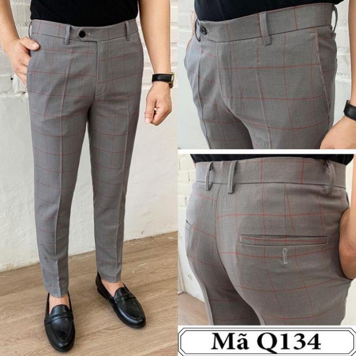 Quần kẻ caro nam cao cấp, vải cotton co giãn dễ chịu | BigBuy360 - bigbuy360.vn