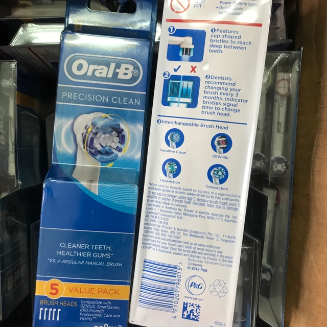 SET 5 ĐẦU THAY BÀN CHẢI MÁY ORAL B PRECISION