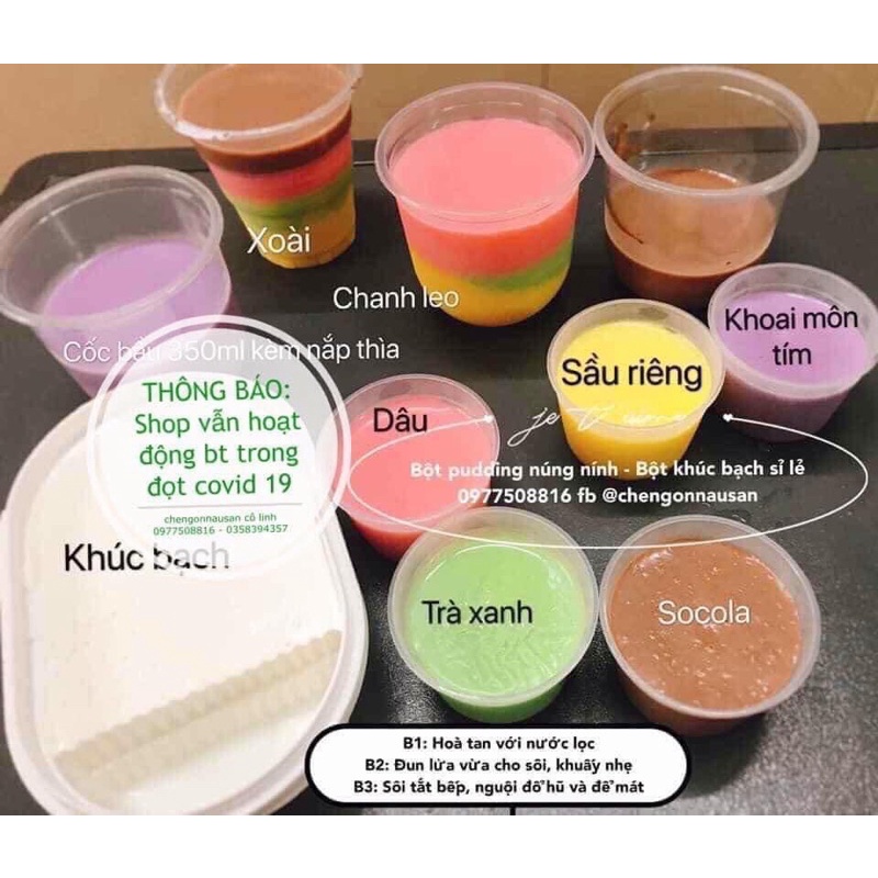 200g PUDDING tuỳ chọn ~ 20 bát hũ caramen bé