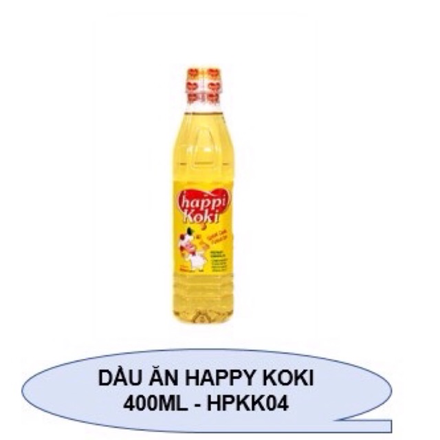 Dầu ăn Happy Koki chai 400ml