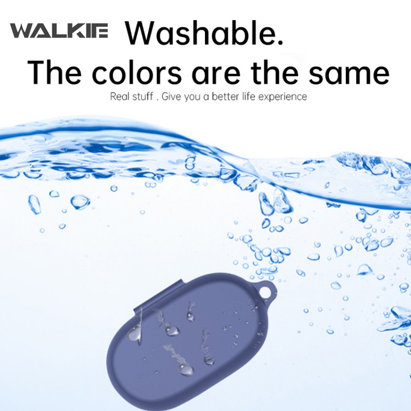 Vỏ bảo vệ hộp sạc tai nghe Bluetooth Jabra Elite 7 Pro bằng silicon mềm chống rơi kèm móc