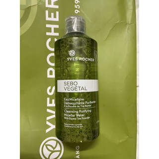 DATE 2023 Tẩy trang cho da dầu, hỗn hợp Micellar Yves Rocher Sebo Vegetal 390ml