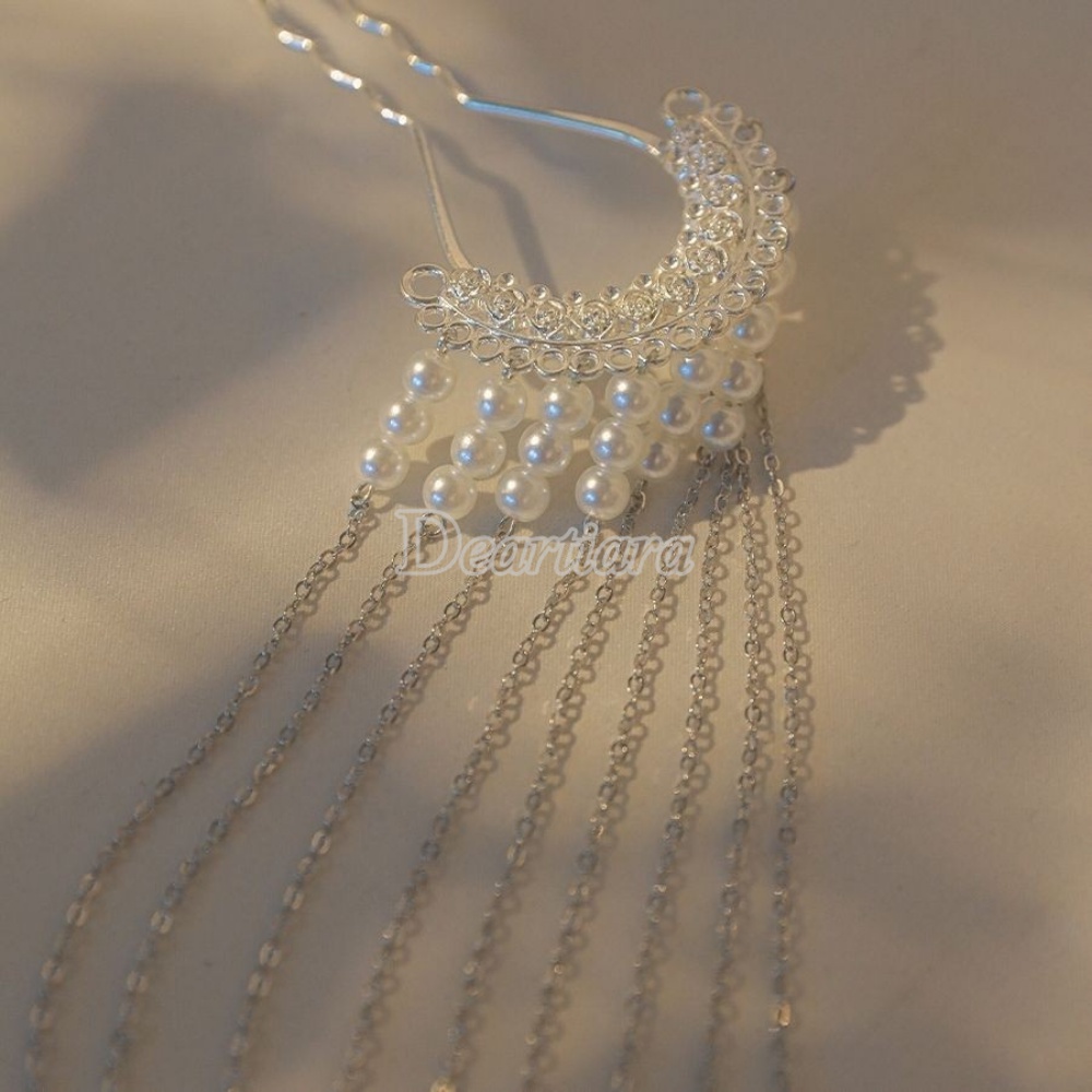 Kẹp Tóc Hình Hoa Đính Ngọc Trai Thời Trang Cho Nữ