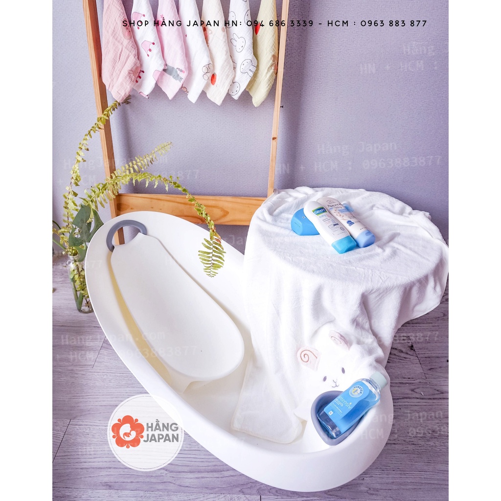 Chậu tắm phi thuyền cho bé - Chất liệu an toàn, màu kem siêu xinh 85*50*35cm