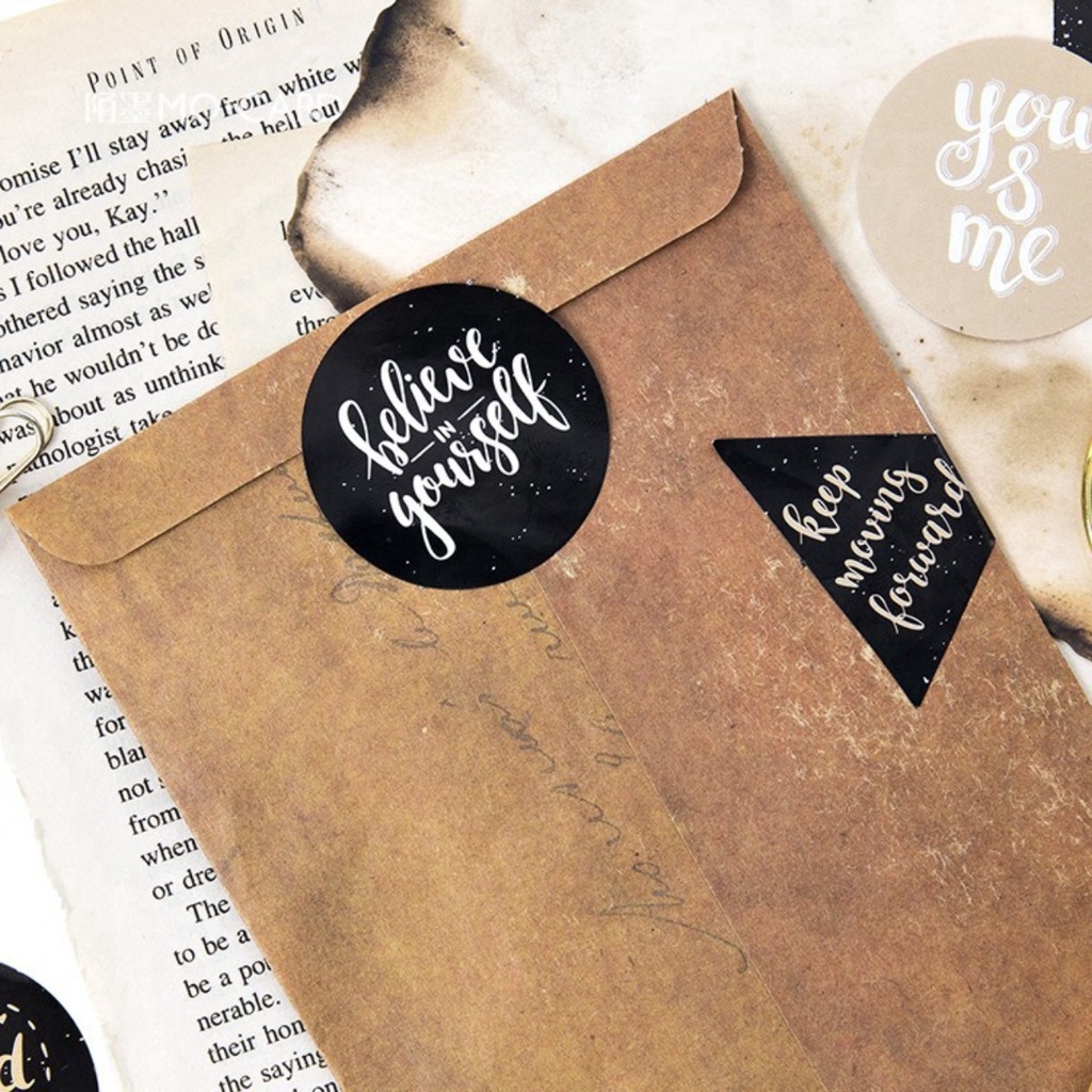 Bộ 45 Sticker Hàn Quốc dán trang trí Chữ E132