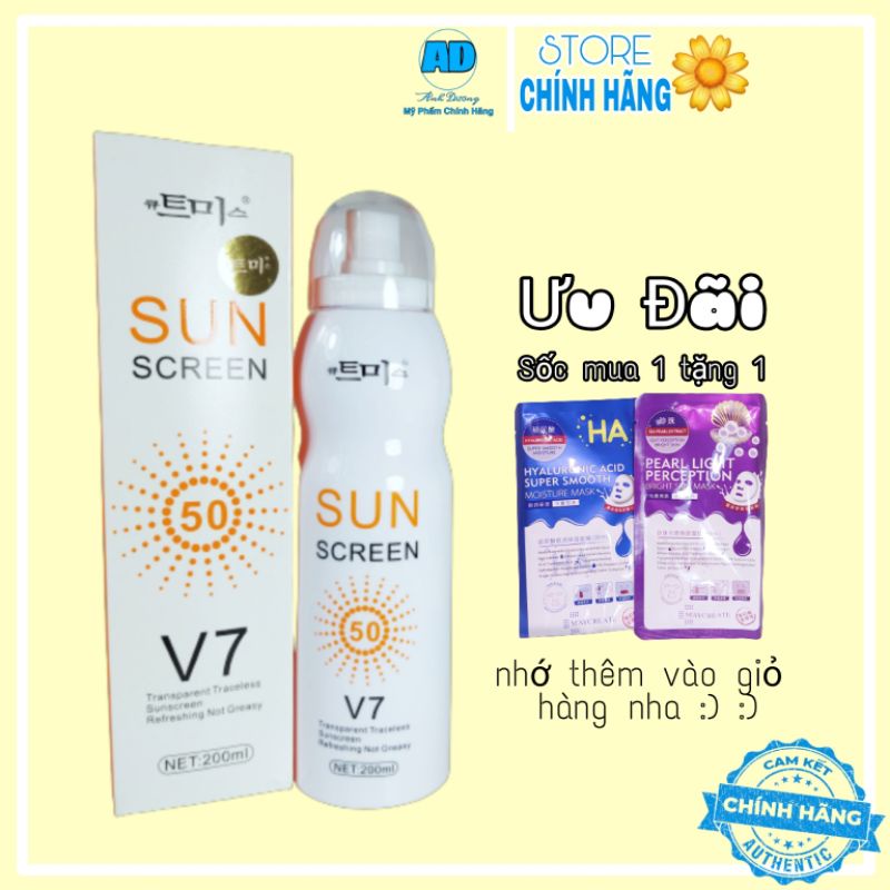 [Chính Hãng] Chống nắng dạng xịt V7 Sun SCreen HÀN QUỐC