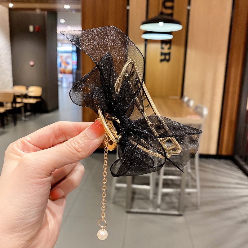 Kẹp Tóc Dạng Lưới Đính Ngọc Trai Giả 2022