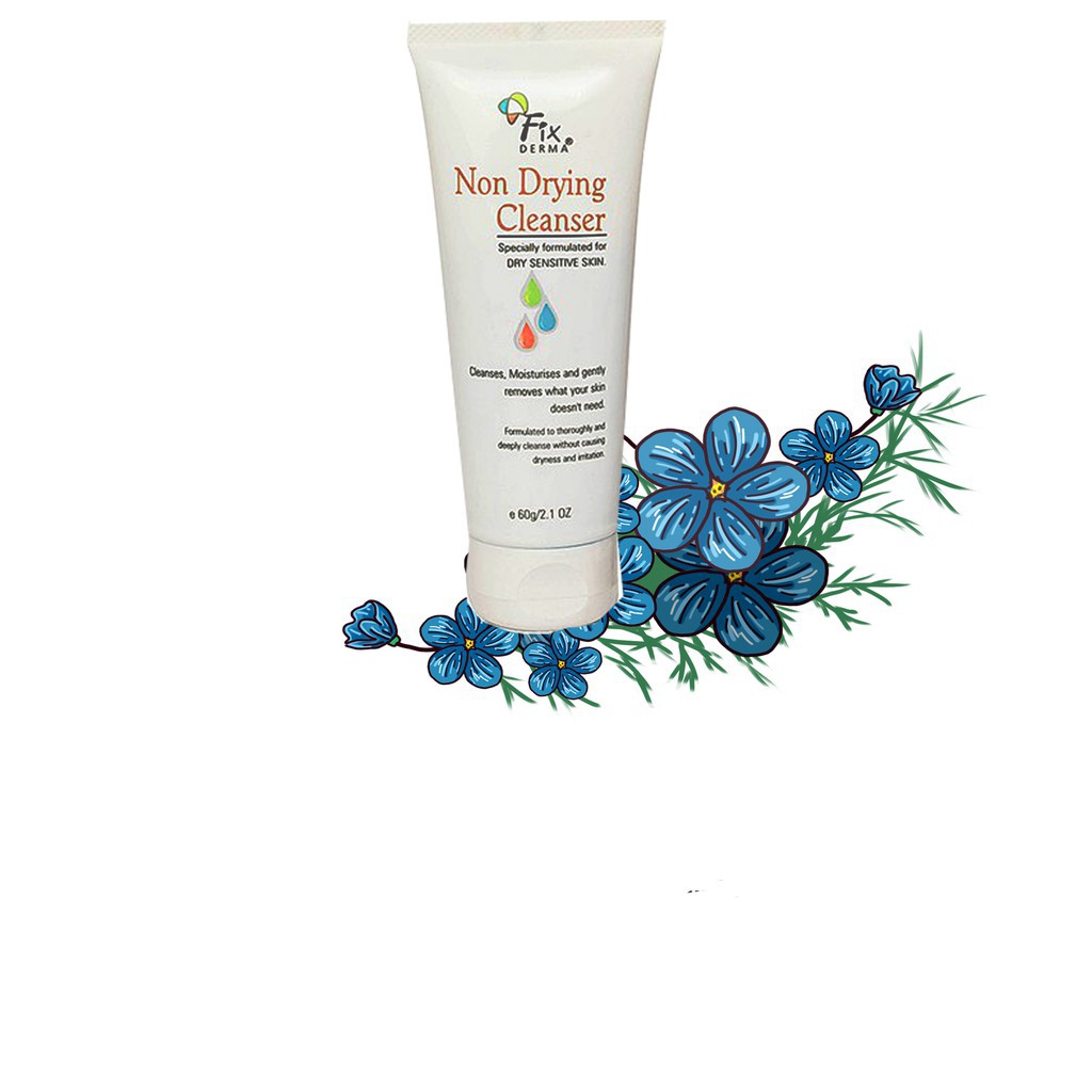 🌟[Chính Hãng] Sữa rửa mặt Fixderma Non Drying Cleanser 60g - sạch sâu bụi bẩn, tẩy tế bào chết