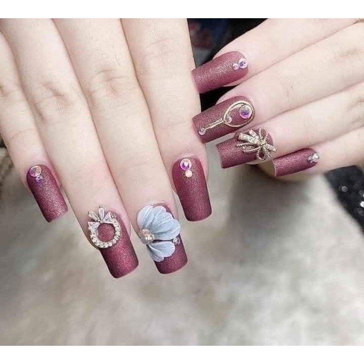 Charm nơ tròn siêu đẹp tăng vẻ sang chảnh cho bộ nail