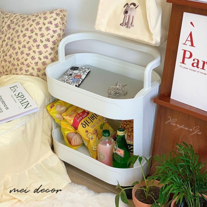 Kệ Đựng Đồ Đa Năng Có Bánh Xe Lắp Ráp Đơn Giản