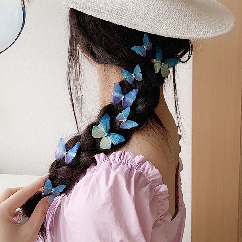 1Pcs 3D Colorful Butterfly Hairclips