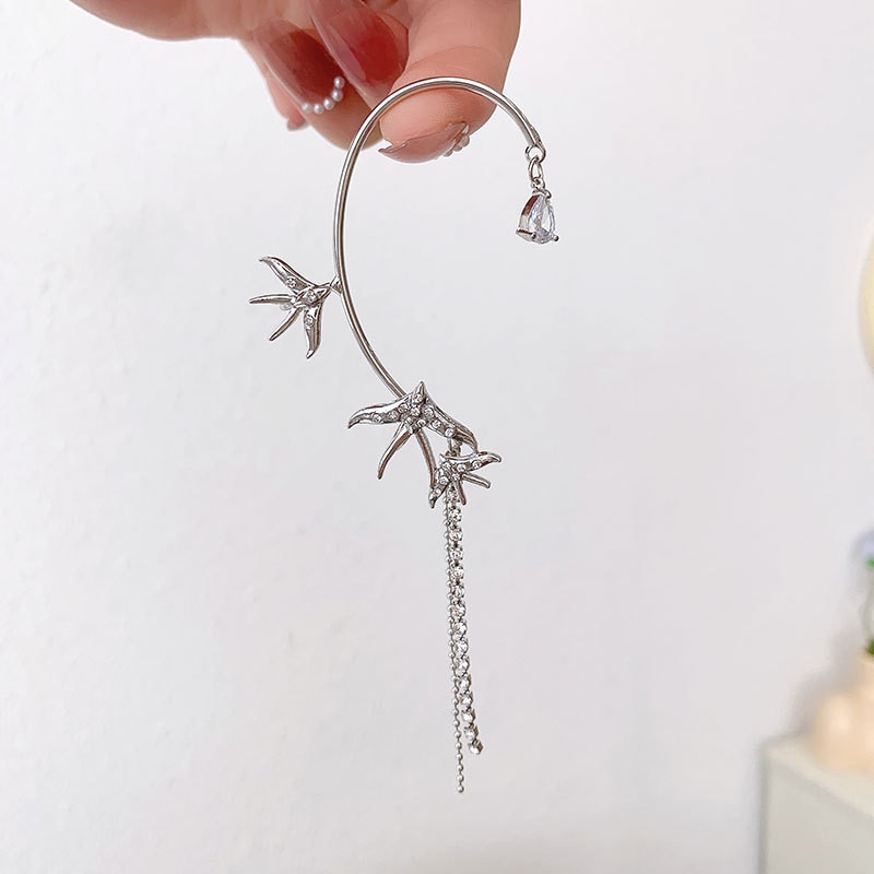 Khuyên Kẹp Vành Tai Hình Chú Chim Đính Đá 2022