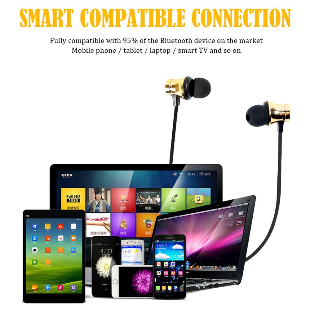 Tai Nghe Thể Thao Không Dây Bluetooth Chống Nước Có Mic