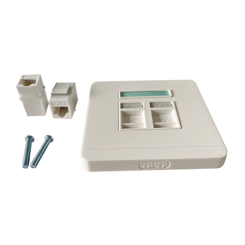Ổ Cắm Mạng LAN 86x86mm Cổng Female Sang Female CAT6 RJ45 LAN