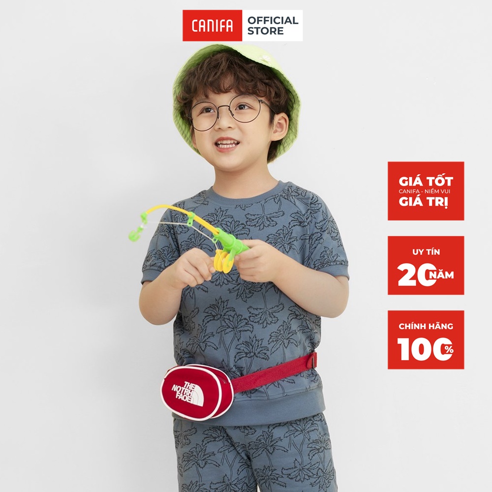 Áo phông bé trai CANIFA cotton cổ tròn tay cộc in hình dễ thương - 2TS21C004