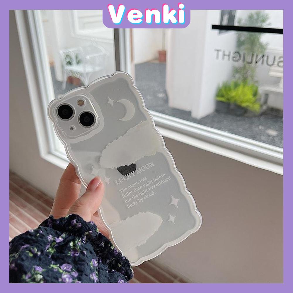 iPhone Case Silicone Soft Case Clear Case Wave Non-Slip Shockproof Camera Full Coverage Protection Moon Stars Clouds For iPhone 13 Pro Max iPhone 12 Pro Max iPhone 11 iPhone 7 Plus