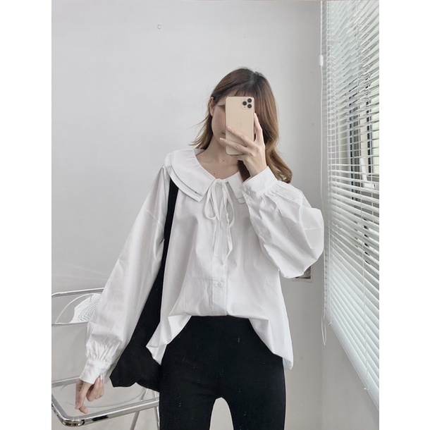 Áo Somi cổ bèo dáng doll công chúa ( ảnh Thật)