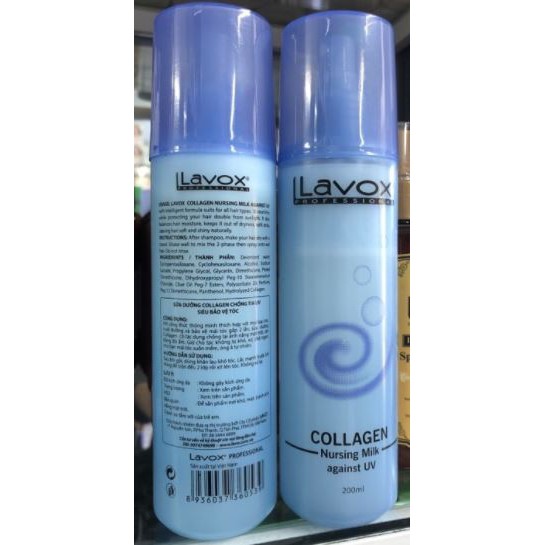 Xịt Dưỡng Tóc Lavox Collagen Chống Tia UV Siêu Bảo Vệ Tóc 200ml