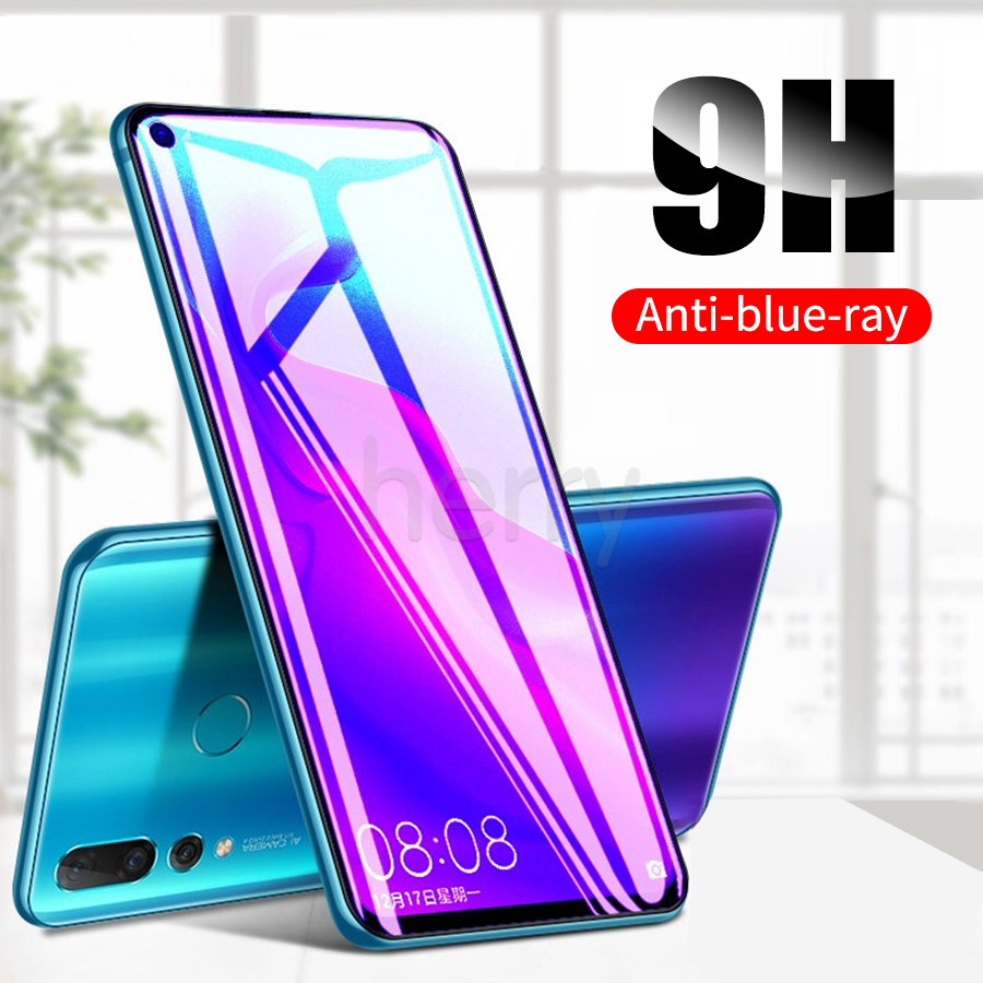 Chống Tia Sáng Xanh Kính Cường lực Bảo Vệ Màn Hình cho Huawei P40 P30 P20 Lite P20 Pro Nova 7 7i 7SE 5T 3 3i Y9S Y9 Prime Y7 Pro 2019 Y7A Y7P Y6P Y5P Y6S Honor 8X 20 20S bảo vệ mắt Mặt trước Miếng dán màn hình